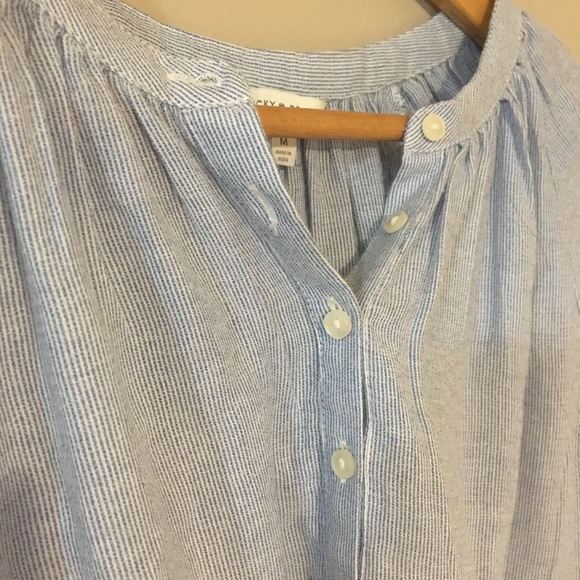 Lucky Brand Blue Ministripe top - Picture 5 of 7